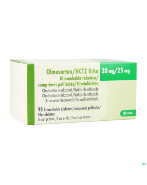Olmesartan hctz krka 20/25,0mg comp pell  98