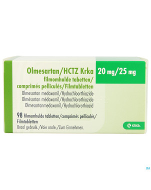 Olmesartan hctz krka 20/25,0mg comp pell  98