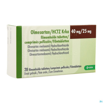 Olmesartan hctz krka 40/25,0mg comp pell  28