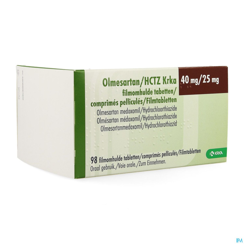 Olmesartan hctz krka 40/25,0mg comp pell  98