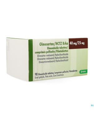 Olmesartan hctz krka 40/25,0mg comp pell  98