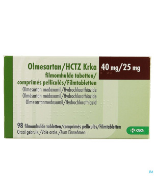 Olmesartan hctz krka 40/25,0mg comp pell  98