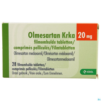 Olmesartan krka 20mg comp pell  28 x 20mg