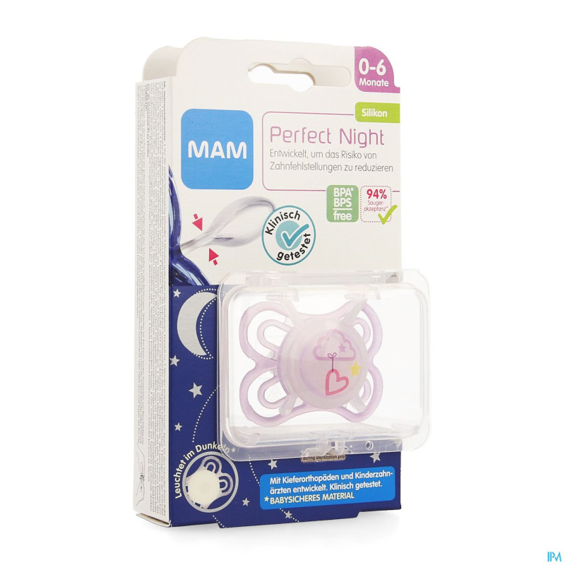 Mam sucette perfect night 0-6m fille