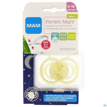 Mam sucette perfect night +6m unisexe