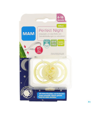 Mam sucette perfect night +6m unisexe