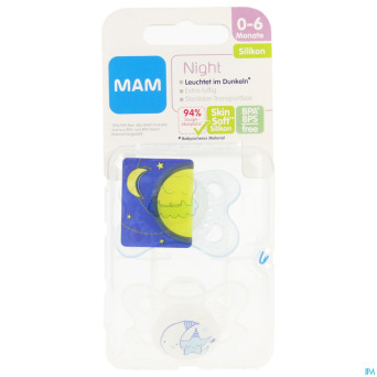 Mam sucette night 0-6m fils