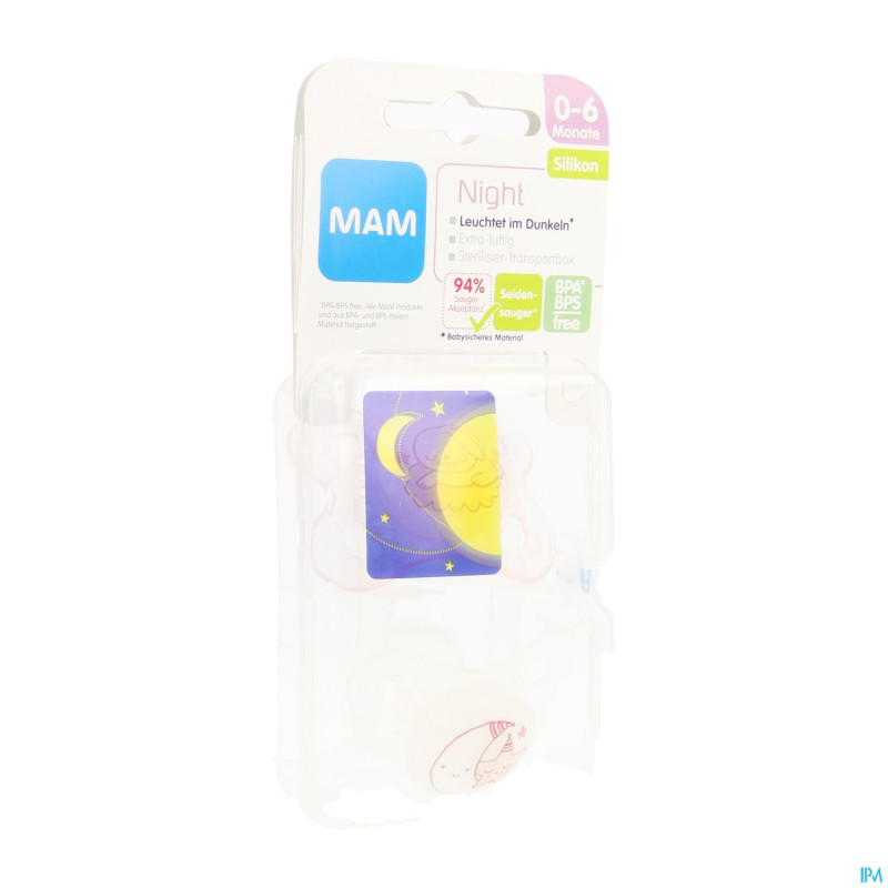 Mam sucette night 0-6m fille