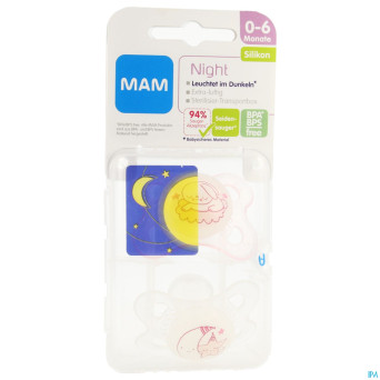 Mam sucette night 0-6m fille