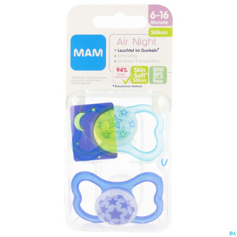 Mam sucette air night +6m fils