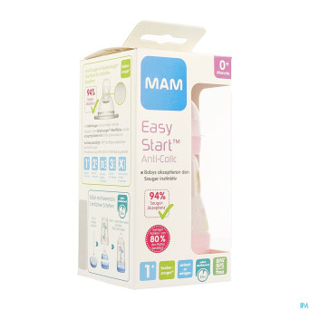 Biberon mam easy start a/colic 160ml meisje