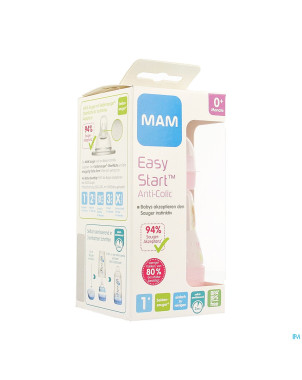 Biberon mam easy start a/colic 160ml meisje