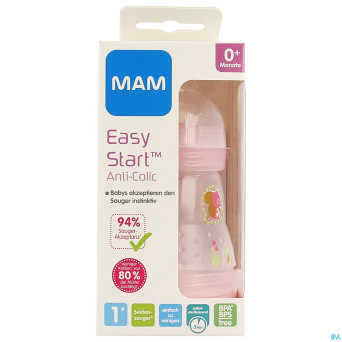 Biberon mam easy start a/colic 160ml meisje