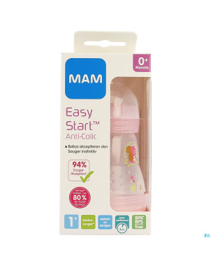 Biberon mam easy start a/colic 160ml meisje