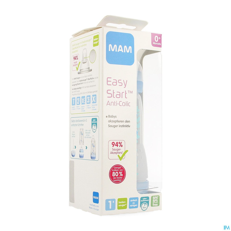 Biberon mam easy start a/colic 260ml jongen