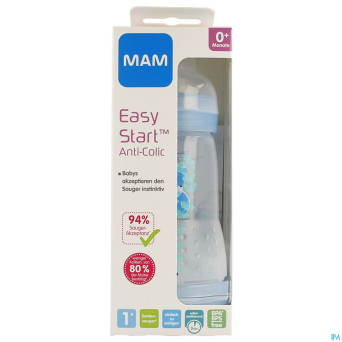 Biberon mam easy start a/colic 260ml jongen