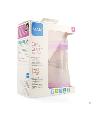 Mam biberon easy start a/colique fille 260ml