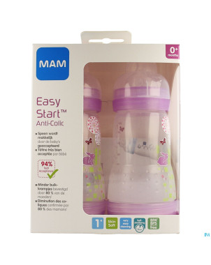 Mam biberon easy start a/colique fille 260ml