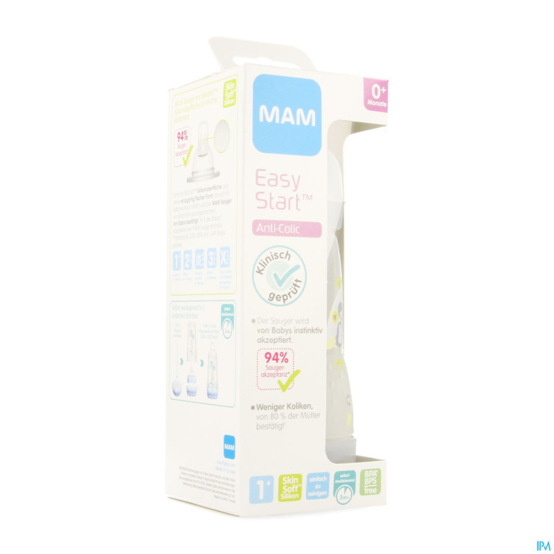 Mam biberon easy start a/colique 260ml unisex
