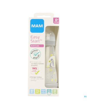 Mam biberon easy start a/colique 260ml unisex