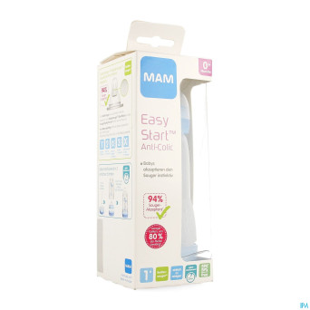 Mam biberon easy start a/colique 320ml jongen