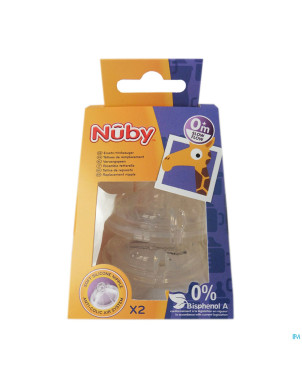 Nuby cl tetine remplacement softflex lent +0m