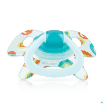 Nuby cl geo sucette ortho 0-6m bleu