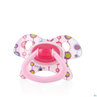 Nuby cl geo sucette ortho 0-6m rose