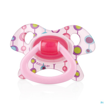 Nuby cl geo sucette ortho 6-18m bleu