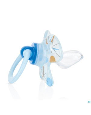 Nuby cl geo sucette ortho 6-18m bleu