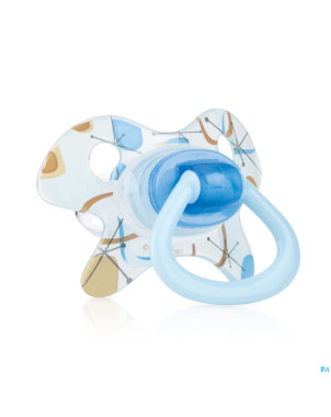 Nuby cl geo sucette ortho 6-18m bleu