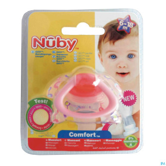 Nuby cl geo sucette ortho 6-18m rose