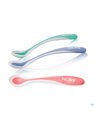 Nuby cl cuillere thermosensensible +3m bleu 2