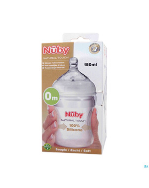 Nuby nt biberon souple silic. tetin lent 150ml 0m