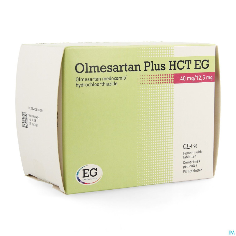 Olmesartan plus hct eg 40mg/12,5mg comp pell  98