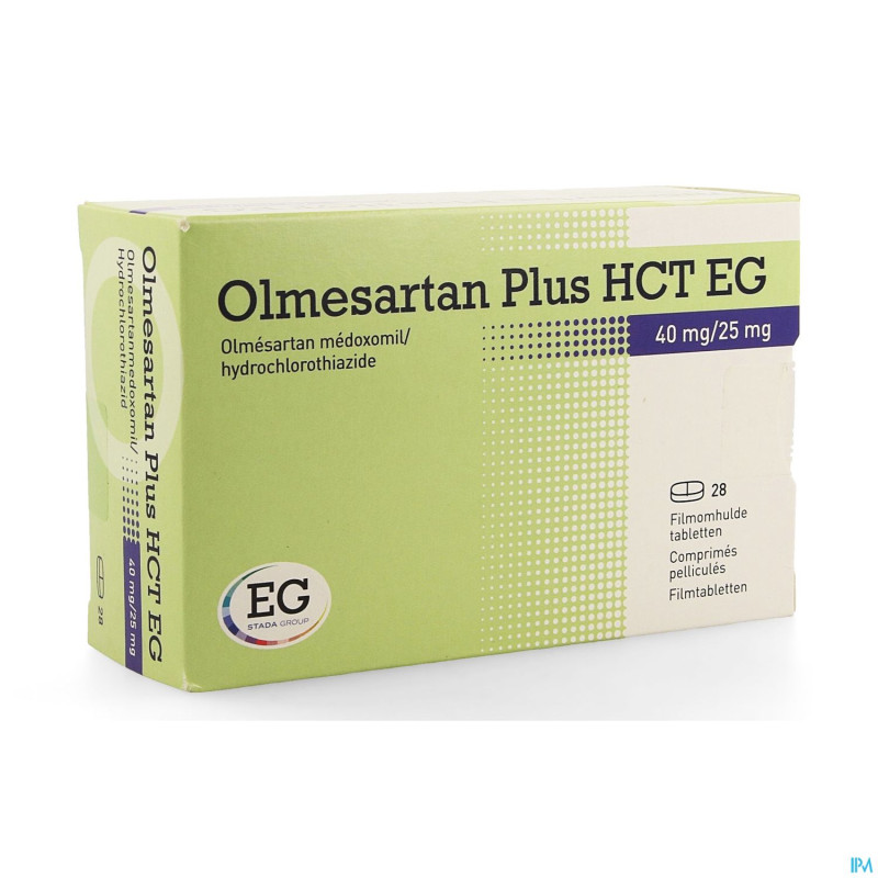 Olmesartan plus hct eg 40mg/25,0mg comp pell  28