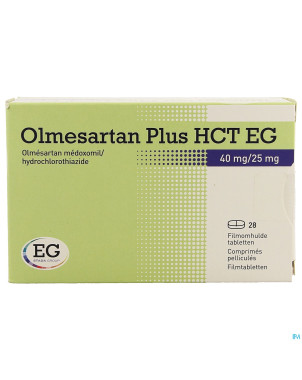 Olmesartan plus hct eg 40mg/25,0mg comp pell  28