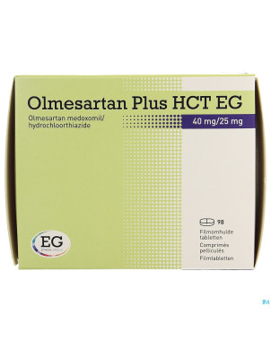 Olmesartan plus hct eg 40mg/25,0mg comp pell  98