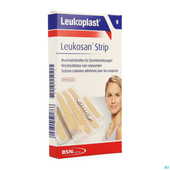 Leukosan strip natur. 6x6x38mm+3x6x75mm leukoplast