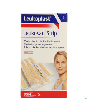 Leukosan strip natur. 6x6x38mm+3x6x75mm leukoplast