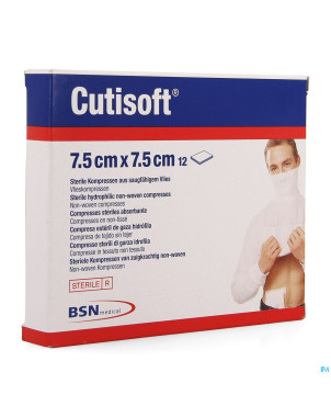 Cutisoft 7,5cmx7,5cm 12  leukoplast