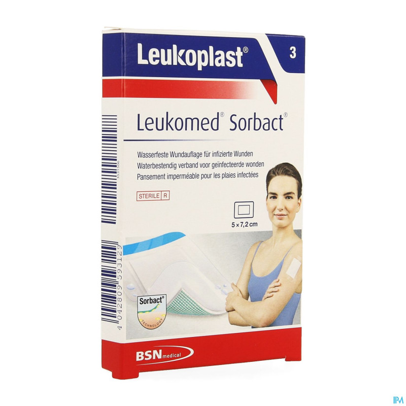 Leukomed sorbact 5cmx7,2cm 3    leukoplast