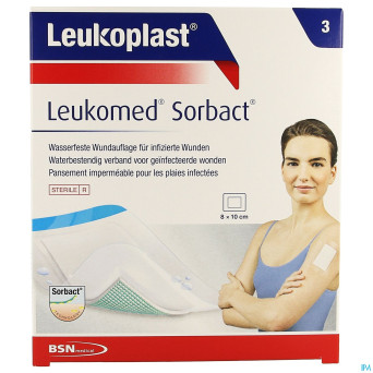 Leukomed sorbact 8cmx10cm 3    leukoplast