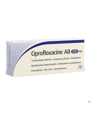 Ciprofloxacine ab 250mg comp pell 10 x 250mg