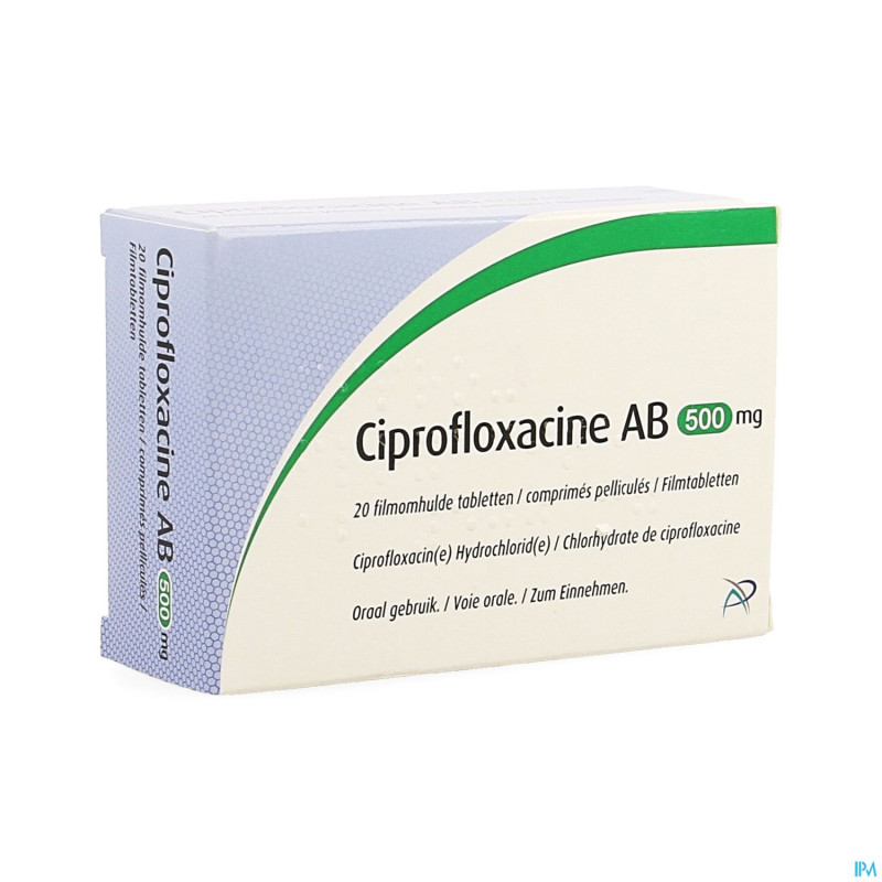 Ciprofloxacine ab 500mg comp pell 20 x 500mg