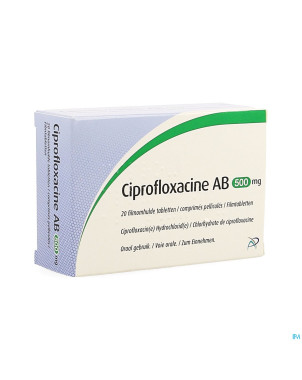 Ciprofloxacine ab 500mg comp pell 20 x 500mg