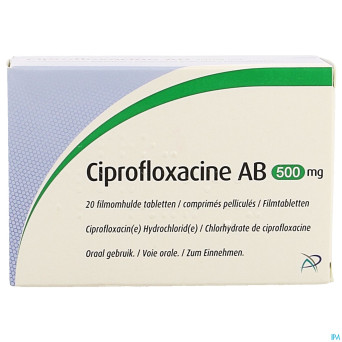 Ciprofloxacine ab 500mg comp pell 20 x 500mg
