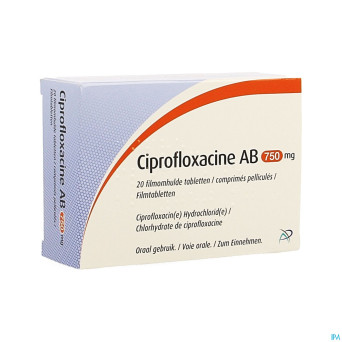 Ciprofloxacine ab 750mg comp pell 20 x 750mg