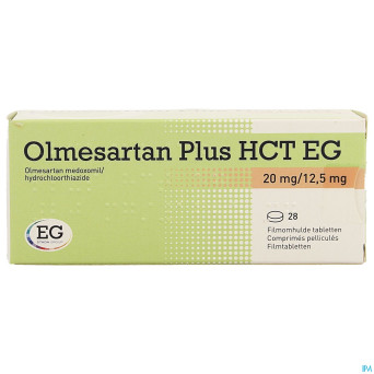 Olmesartan plus hct eg 20mg/12,5mg comp pell  28