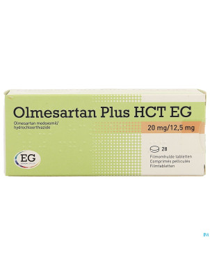 Olmesartan plus hct eg 20mg/12,5mg comp pell  28